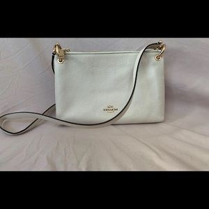 White Leather Coach Purse